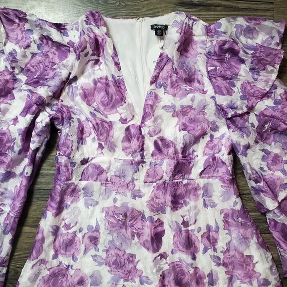 Boohoo Purple Floral Mini Dress - Picture 3 of 15